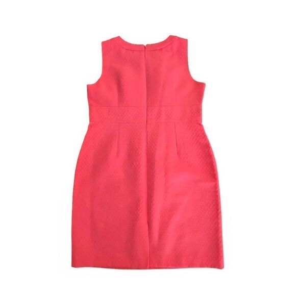 Tahari ASL Arthur S Levine Coral Geometric Textured Dress Size 16 A-Line Sheath - Picture 4 of 8